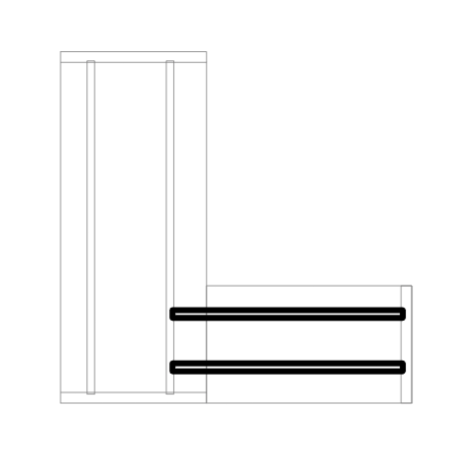 L-Shape Beam 36" White
